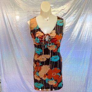 Vintage 1960’s Velvet Flower Power Mini Dress